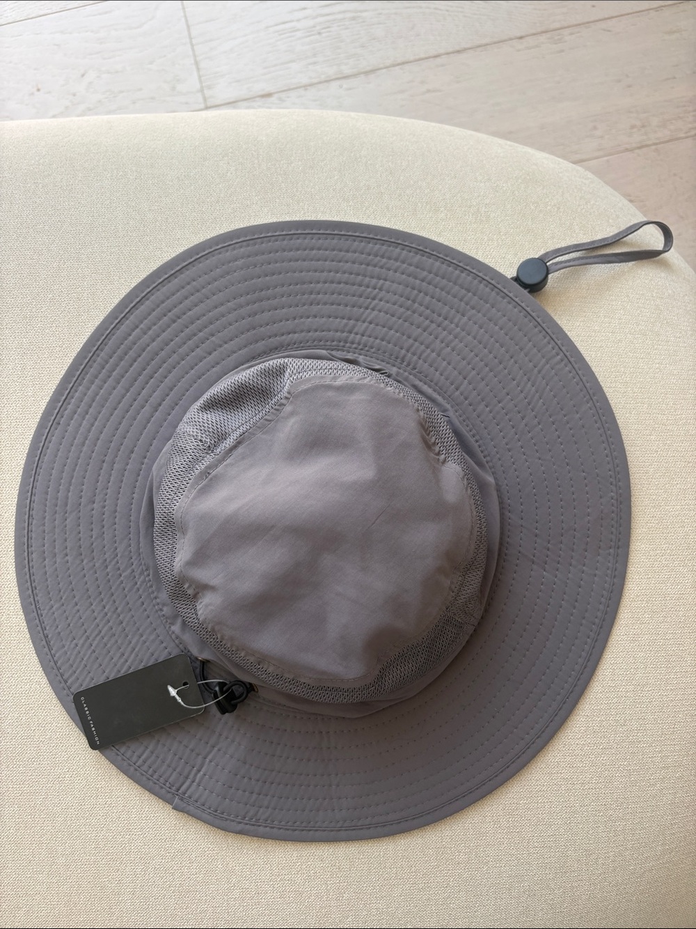 Camo Coll Wide Brim Sun Hat in Grey